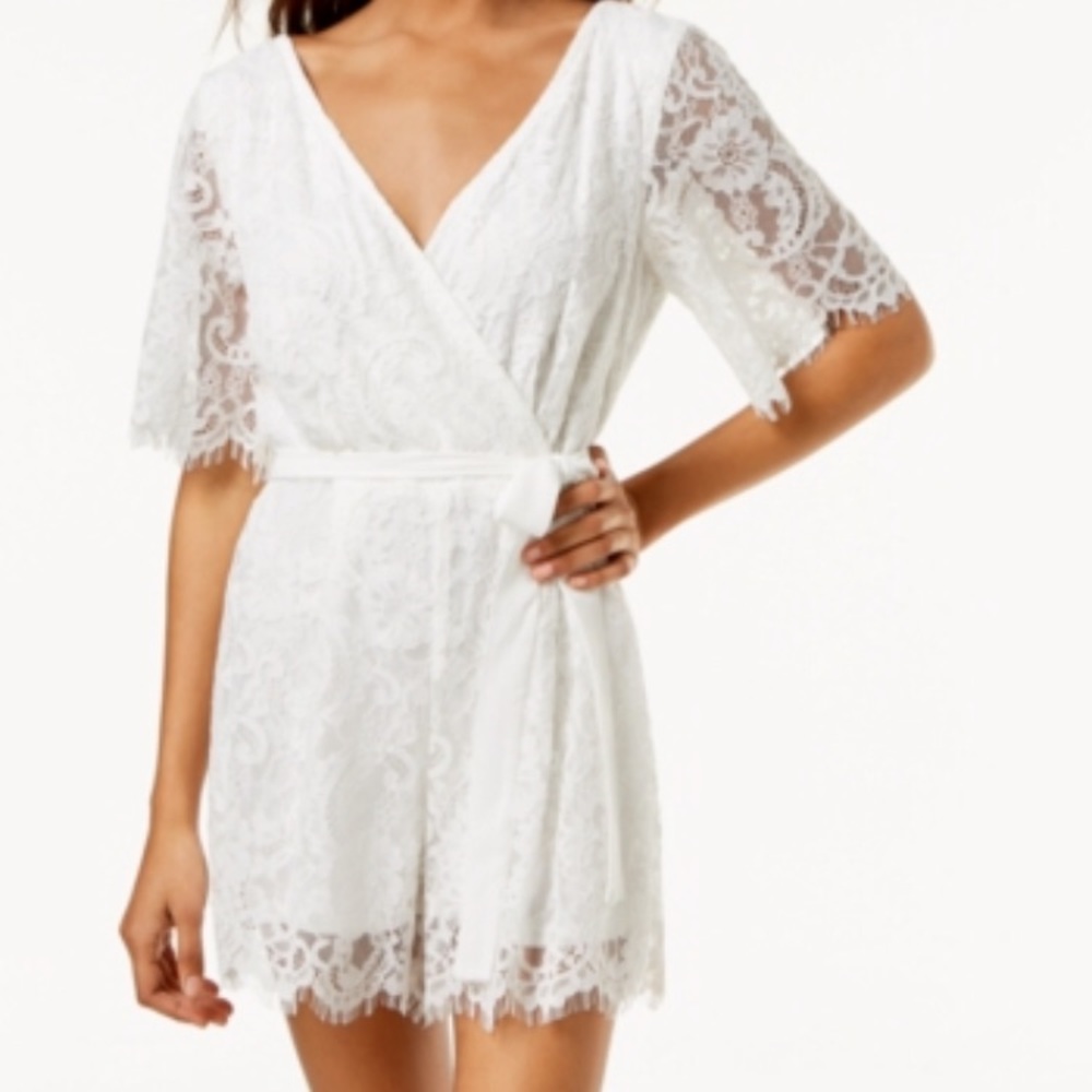 White lace romper